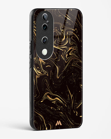 Black Gold Marble Glass Case Phone Cover (Vivo)