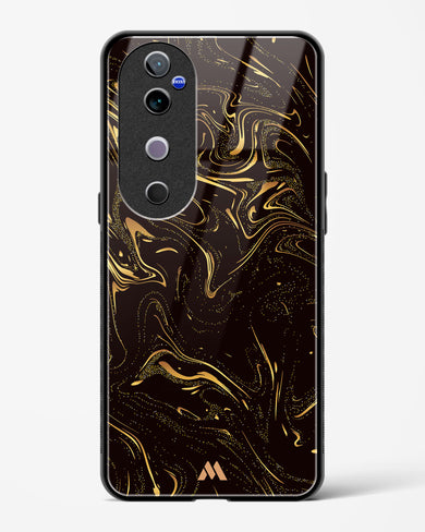 Black Gold Marble Glass Case Phone Cover (Vivo)