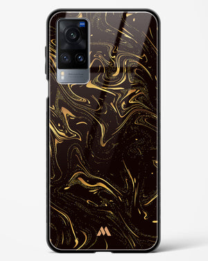 Black Gold Marble Glass Case Phone Cover-(Vivo)