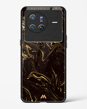 Black Gold Marble Glass Case Phone Cover-(Vivo)