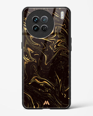 Black Gold Marble Glass Case Phone Cover-(Vivo)