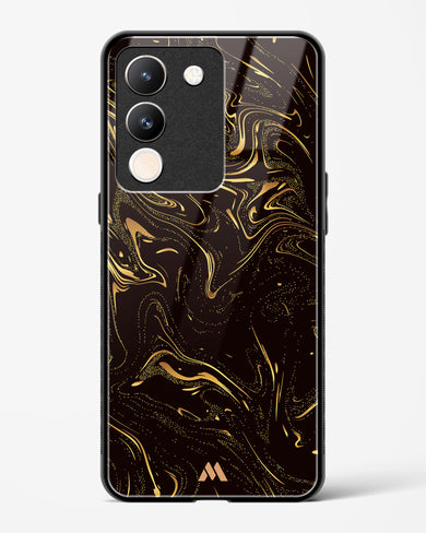 Black Gold Marble Glass Case Phone Cover (Vivo)