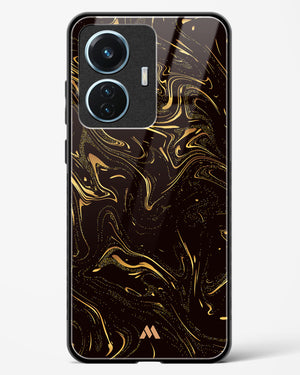 Black Gold Marble Glass Case Phone Cover (Vivo)