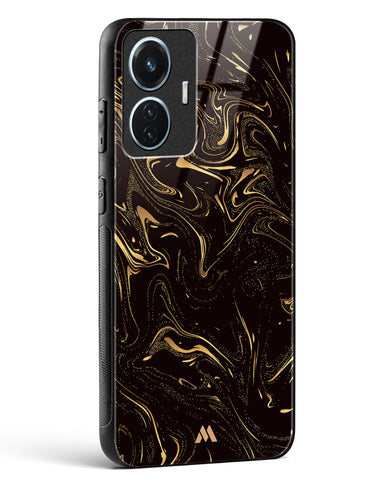 Black Gold Marble Glass Case Phone Cover (Vivo)