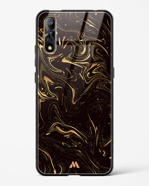 Black Gold Marble Glass Case Phone Cover-(Vivo)