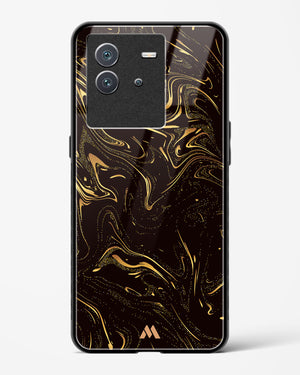 Black Gold Marble Glass Case Phone Cover-(Vivo)