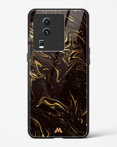 Black Gold Marble Glass Case Phone Cover-(Vivo)