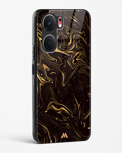 Black Gold Marble Glass Case Phone Cover (Vivo)