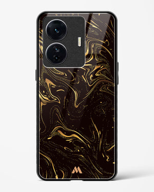 Black Gold Marble Glass Case Phone Cover-(Vivo)