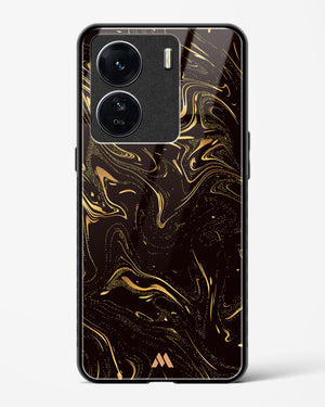 Black Gold Marble Glass Case Phone Cover-(Vivo)