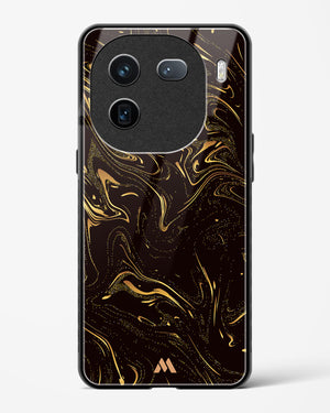 Black Gold Marble Glass Case Phone Cover-(Vivo)