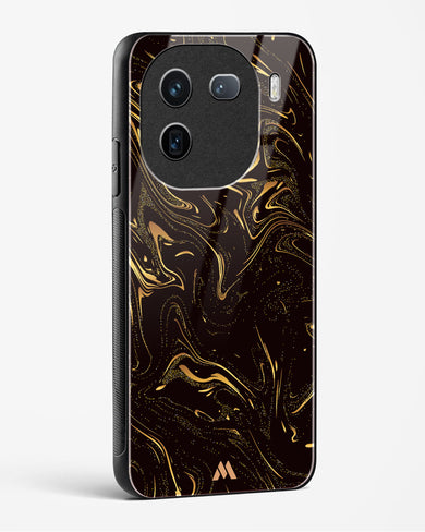 Black Gold Marble Glass Case Phone Cover-(Vivo)