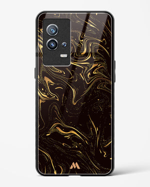 Black Gold Marble Glass Case Phone Cover-(Vivo)