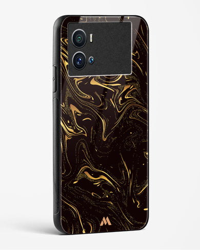 Black Gold Marble Glass Case Phone Cover-(Vivo)