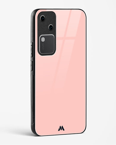 Salmon Pink Glass Case Phone Cover (Vivo)
