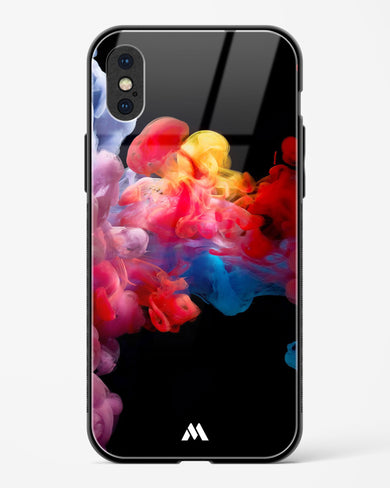 Darker than Night Ink Burst Glass Case Phone Cover (Apple)