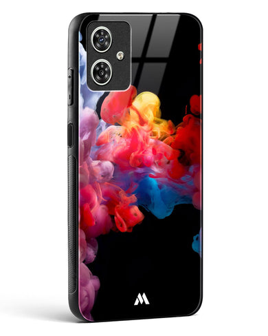 Darker than Night Ink Burst Glass Case Phone Cover-(Motorola)