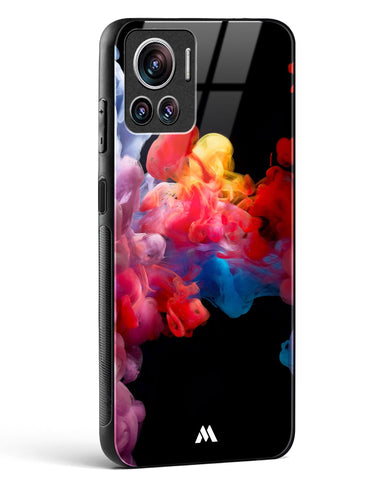 Darker than Night Ink Burst Glass Case Phone Cover (Motorola)