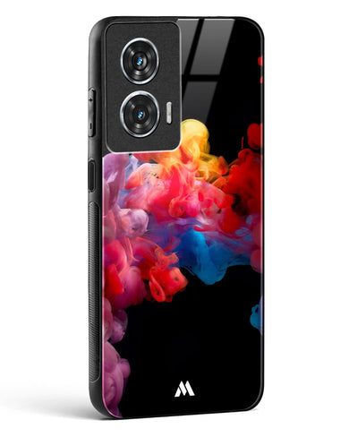 Darker than Night Ink Burst Glass Case Phone Cover (Motorola)