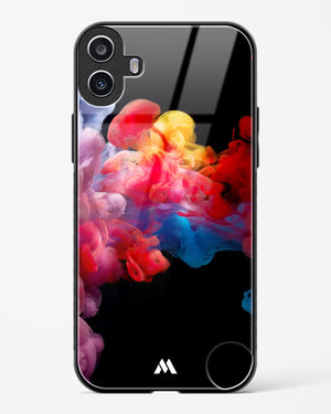 Darker than Night Ink Burst Glass Case Phone Cover (Nothing)