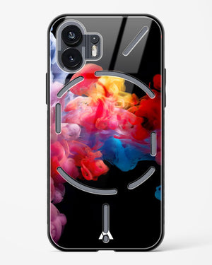 Darker than Night Ink Burst Glass Case Phone Cover (Nothing)