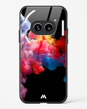 Darker than Night Ink Burst Glass Case Phone Cover (Nothing)