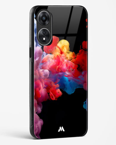 Darker than Night Ink Burst Glass Case Phone Cover (Oppo)