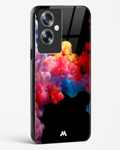 Darker than Night Ink Burst Glass Case Phone Cover-(Oppo)