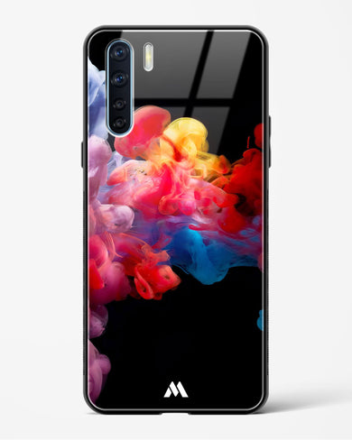 Darker than Night Ink Burst Glass Case Phone Cover (Oppo)