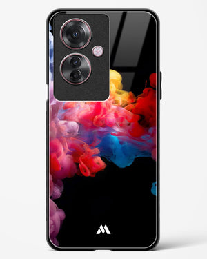 Darker than Night Ink Burst Glass Case Phone Cover (Oppo)
