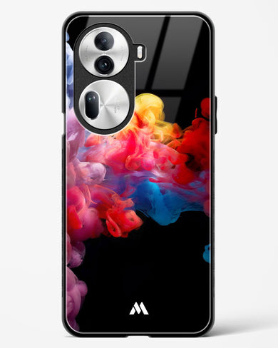 Darker than Night Ink Burst Glass Case Phone Cover (Oppo)