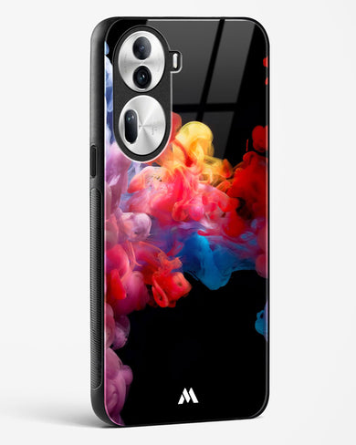 Darker than Night Ink Burst Glass Case Phone Cover (Oppo)