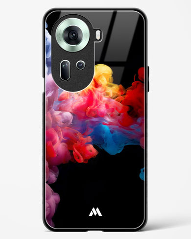 Darker than Night Ink Burst Glass Case Phone Cover (Oppo)