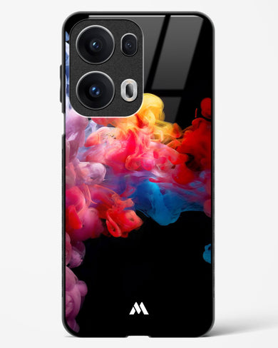 Darker than Night Ink Burst Glass Case Phone Cover (Oppo)