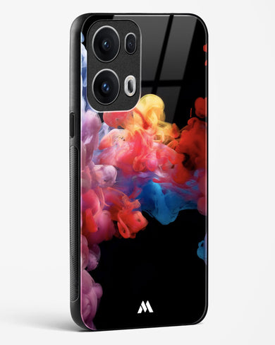 Darker than Night Ink Burst Glass Case Phone Cover (Oppo)