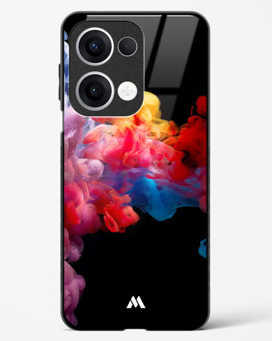Darker than Night Ink Burst Glass Case Phone Cover (Oppo)
