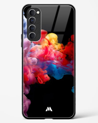 Darker than Night Ink Burst Glass Case Phone Cover (Oppo)