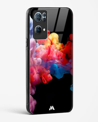 Darker than Night Ink Burst Glass Case Phone Cover (Oppo)