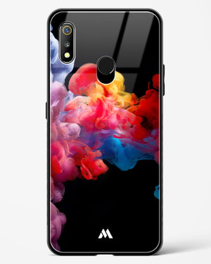 Darker than Night Ink Burst Glass Case Phone Cover-(Realme)