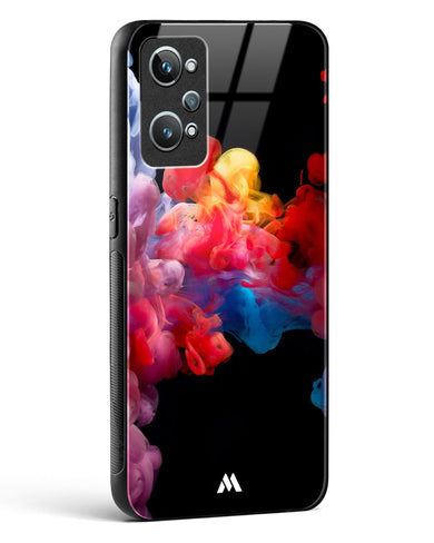 Darker than Night Ink Burst Glass Case Phone Cover (Realme)