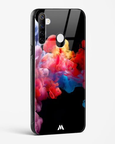 Darker than Night Ink Burst Glass Case Phone Cover-(Realme)