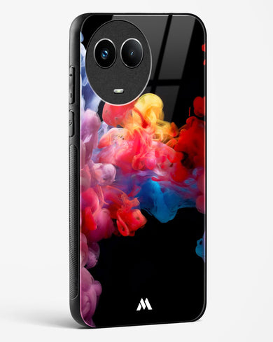 Darker than Night Ink Burst Glass Case Phone Cover (Realme)