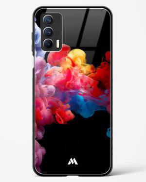 Darker than Night Ink Burst Glass Case Phone Cover-(Realme)