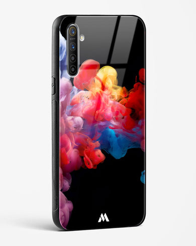 Darker than Night Ink Burst Glass Case Phone Cover-(Realme)