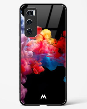 Darker than Night Ink Burst Glass Case Phone Cover (Vivo)