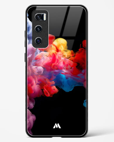 Darker than Night Ink Burst Glass Case Phone Cover (Vivo)