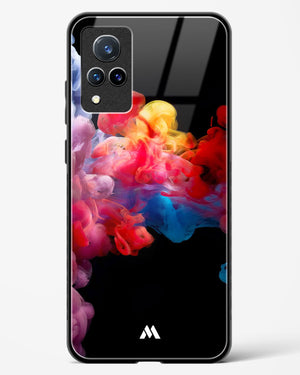 Darker than Night Ink Burst Glass Case Phone Cover-(Vivo)