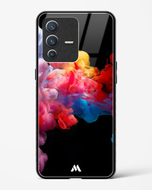 Darker than Night Ink Burst Glass Case Phone Cover-(Vivo)