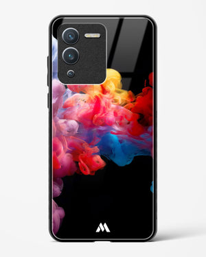 Darker than Night Ink Burst Glass Case Phone Cover-(Vivo)