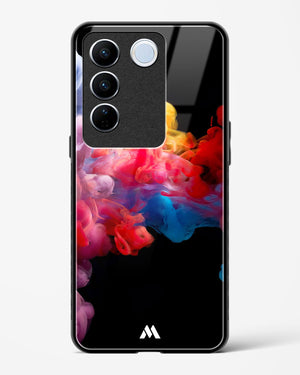 Darker than Night Ink Burst Glass Case Phone Cover-(Vivo)